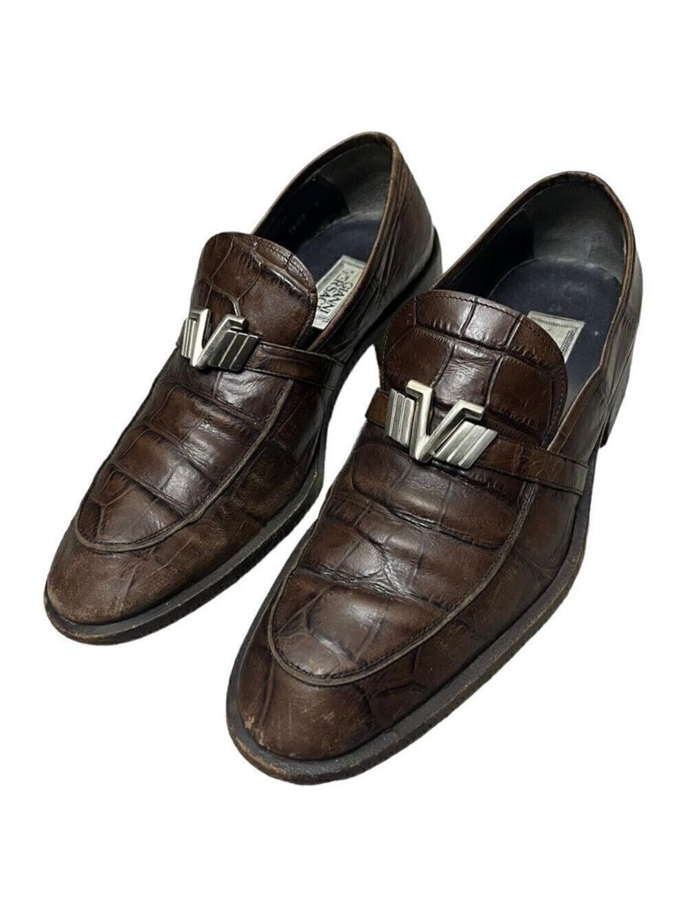Gianni VERSACE Vintage 90s Luxury Designer Loafers Leather Dress Shoes - Size 5